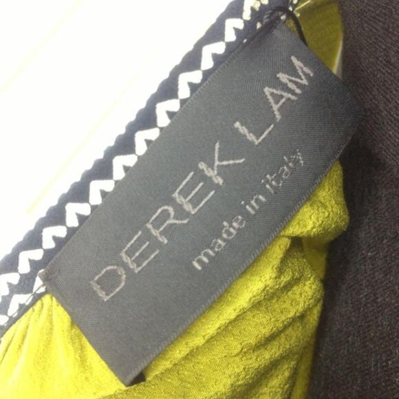 Derek Lam Silk Lime Green Peasant Tie Elastic Waist Midi Shift Dress S/US4/IT40 - Picture 12 of 13